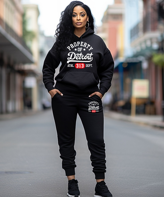 Property of Detroit Hoodie Jogger Set