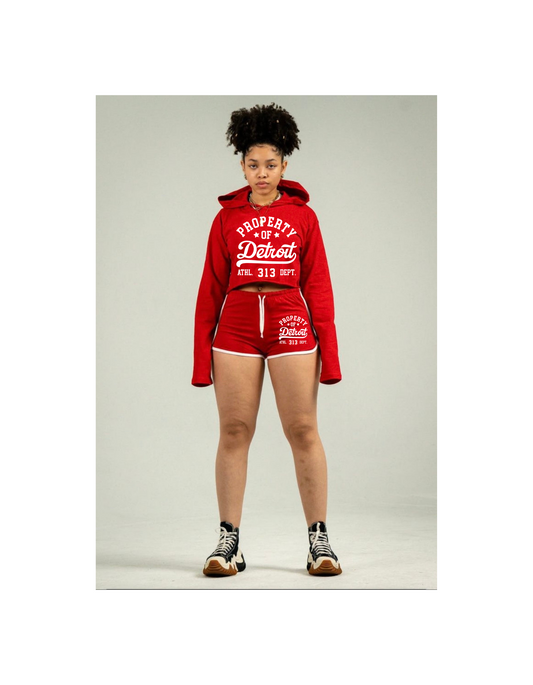 Property of Detroit Ladies Hoodie Short Set